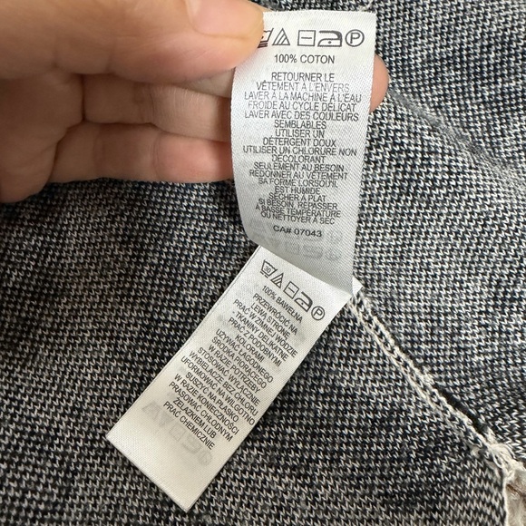 Ruby Moon Black and Cream Open Front Long Cardigan size S Petite - Picture 6 of 9